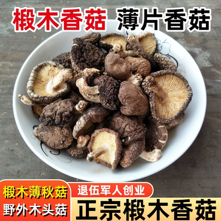 椴木香菇干货500g野外生长小蘑菇湖北特产农家散装香茹大片菇家用