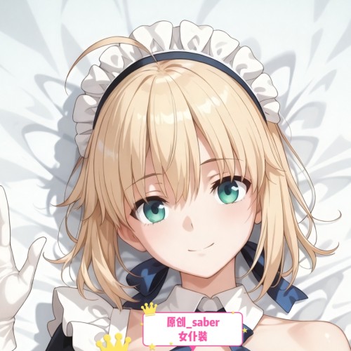 [萌萌哒原创]人形等人高等身抱枕fate系列 saber女仆装 二次元
