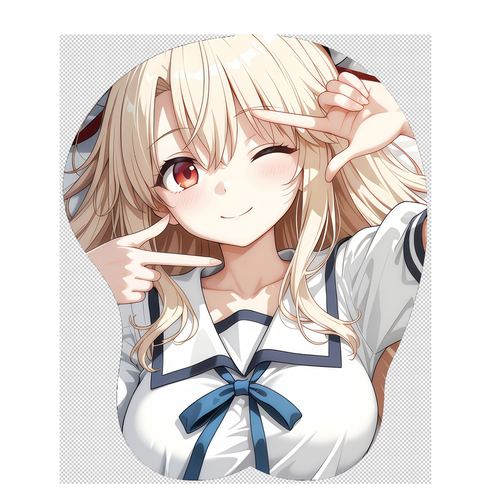 [萌萌哒原创]3D胸立体硅胶鼠标垫定制fate伊莉雅动漫周边二次元
