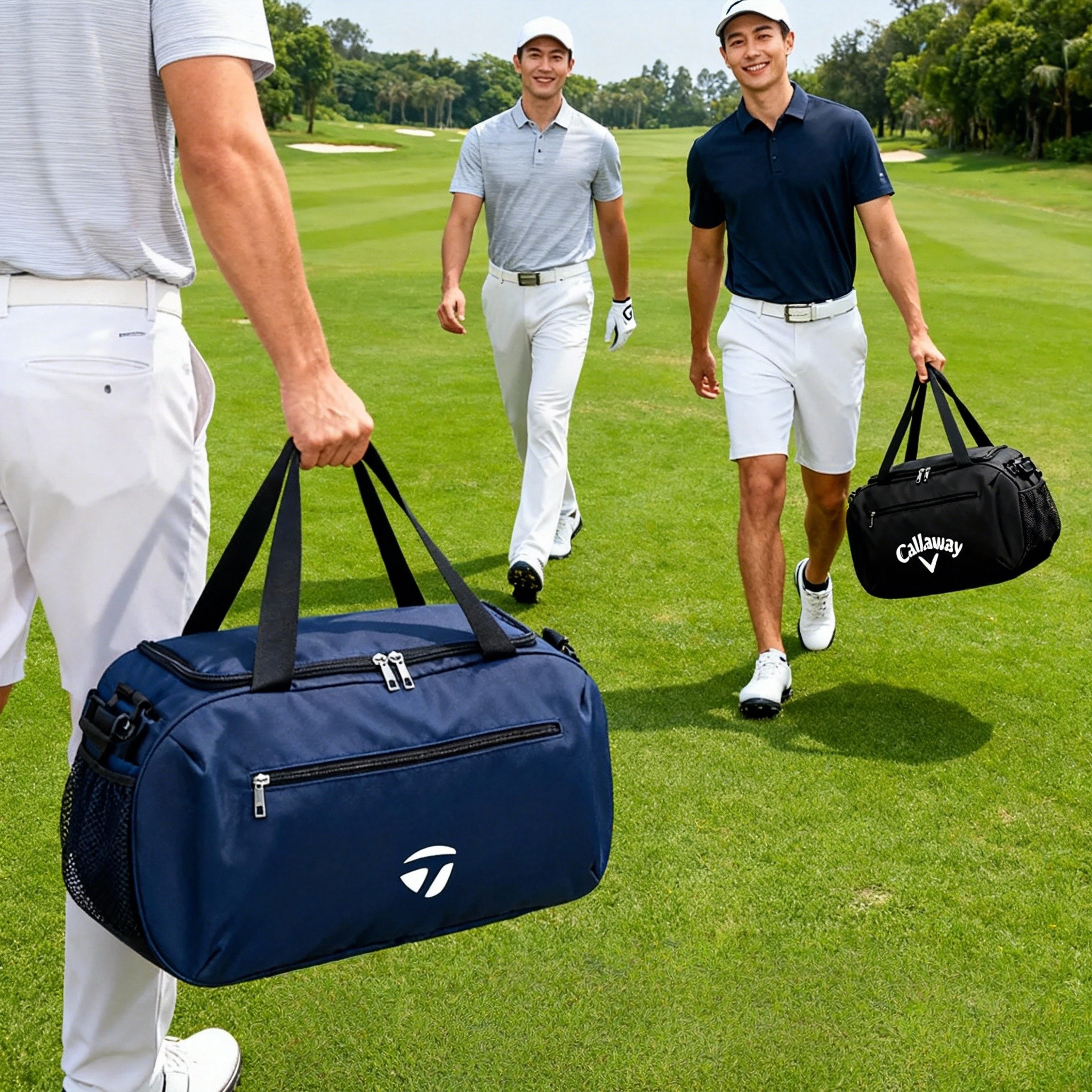 新款高尔夫手提衣物包男女款干湿分离时尚大容量斜挎包衣物旅行包