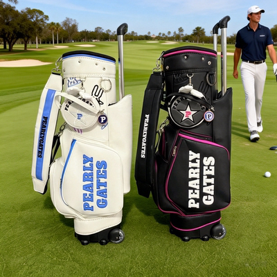 新款PEARLYGATES高尔夫球包带轮拉杆包可爱挂饰精美做工大容量