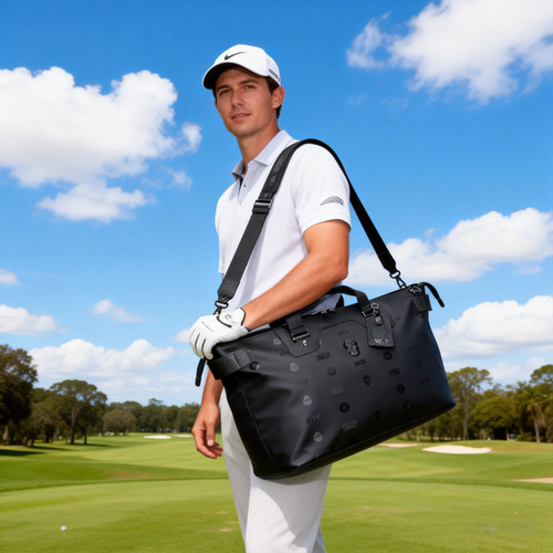 韩国新款高尔夫衣物包男女手提包托特包骷髅头防水收纳包手提包