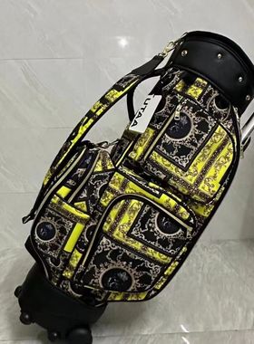 新款UTAA高尔夫球包秋2025golf男女通用字母图案配色支架轮滑球包