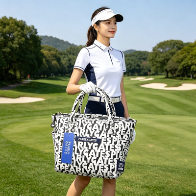 新款印花高尔夫衣物包时尚大容量手提包轻便防水斜挎包鞋包