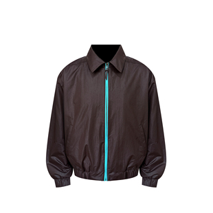 s45蜡面涂层撞色夹克男士 哈林顿夹克 早春薄款