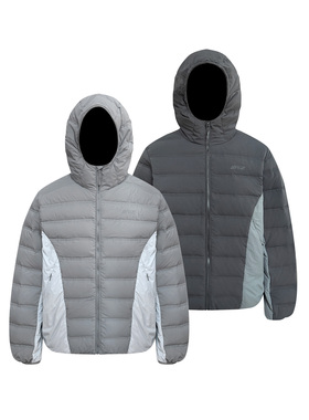 s45横绗线双色排骨90鹅绒服 轻巧保暖百搭连帽轻薄外套冬季