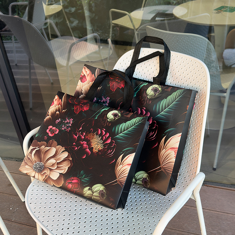 定制加厚无纺布手提袋复古服装店购物袋男女鞋店袋子礼品袋大号