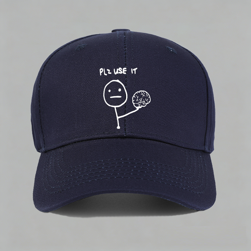 爱因斯坦的脑子plz use it定制定制上岸有趣棒球鸭舌帽子水洗