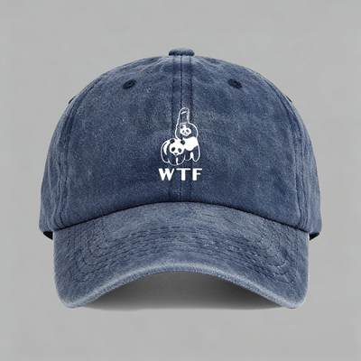 WTF恶搞logo熊猫panda搞怪有趣味文艺青年棒球帽子鸭舌帽