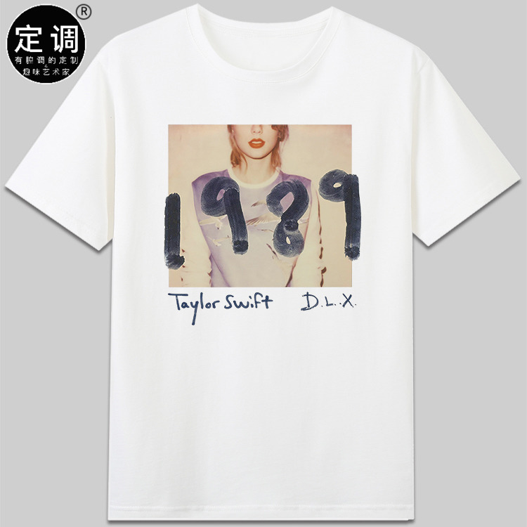 taylor Swift泰勒斯威夫特1989封面霉霉周边衣服纯棉圆领短袖t恤