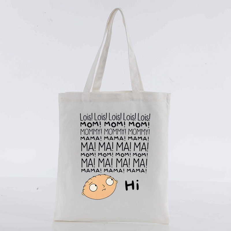 饺子头像MAMA趣味文字恶搞之家学生男女童纯棉帆布包图片