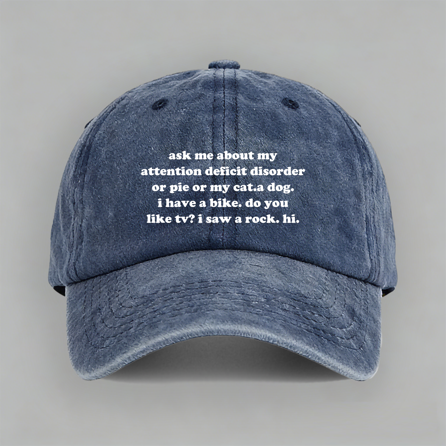 attention deficit disorder 注意缺陷障碍字母棉棒球帽鸭舌帽子