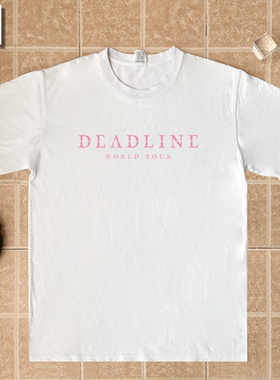 DEADLINE演唱会周边t恤夏black pink金智秀粉丝自印同款短袖衣服