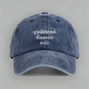 wife husband boyfriend七夕礼物结婚情侣棒球帽子软顶定制鸭舌帽