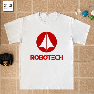 ROBOTECH太空堡垒80后怀旧动画片纯棉短袖T恤男女童宽松上衣服