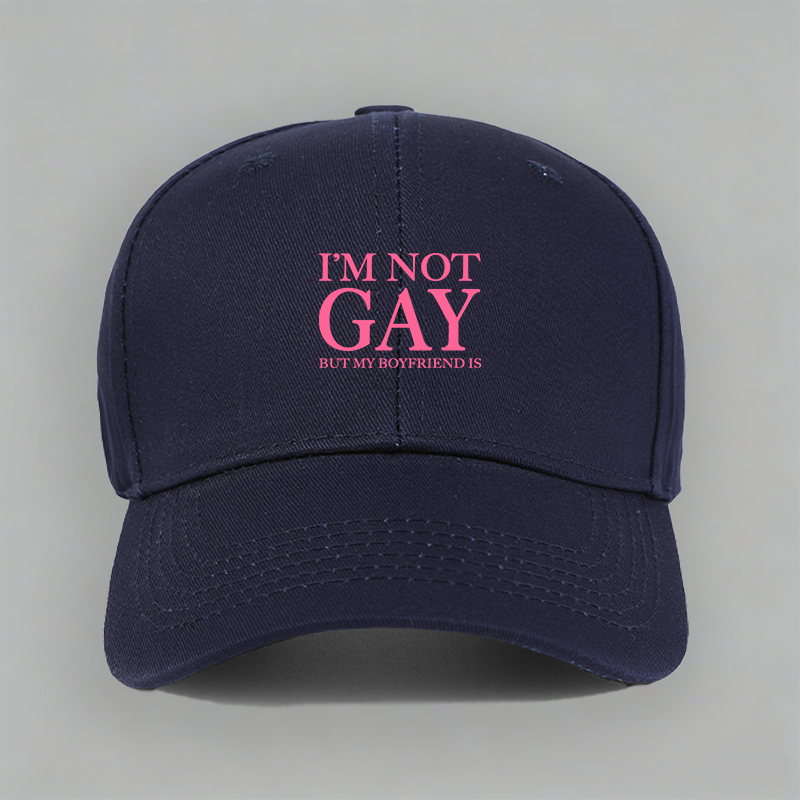 but my boyfriend is趣味英文棒球帽子水洗软顶个性定制鸭舌