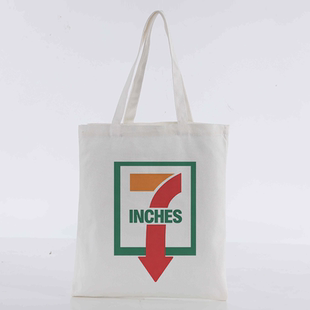 7 inches 7英寸有趣味印花潮牌纯棉帆布包