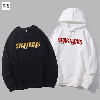 斯巴达克斯Spartacus美剧字母男女学生宽松上衣服圆领卫衣帽衫