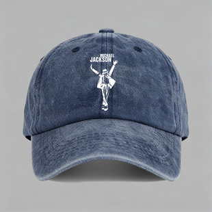 michael jackson迈克尔杰克逊剪影插画摇滚音乐纪念纯棉棒球帽