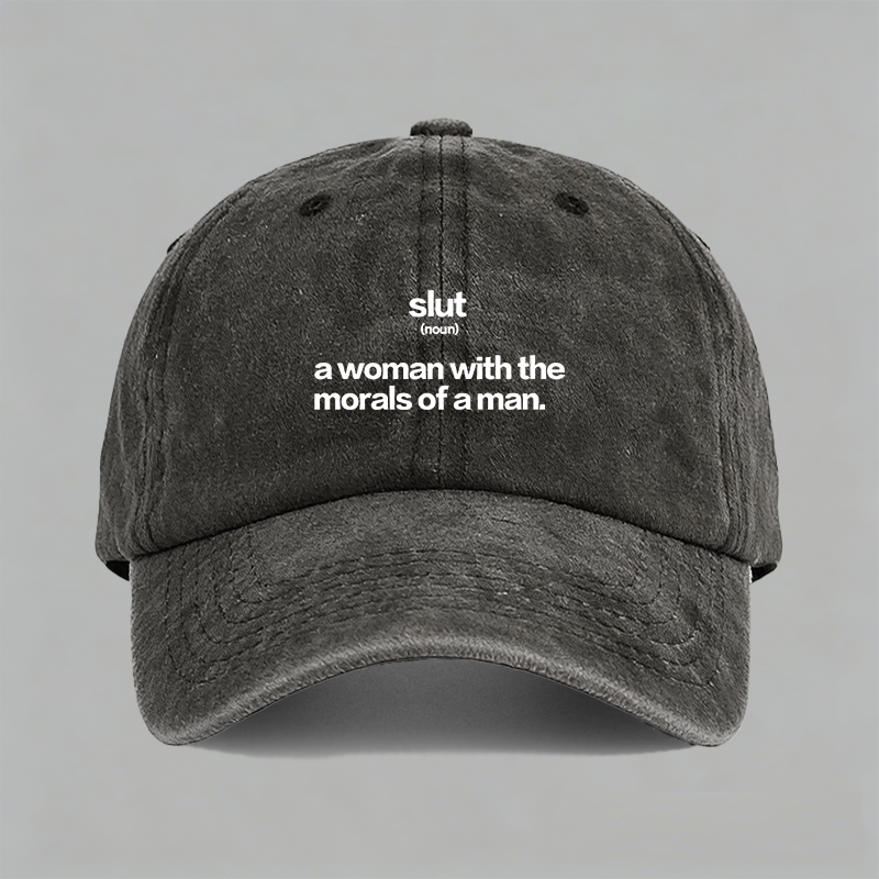 slut woman with the morals of a man 有趣味英文棒球帽鸭舌帽子,服饰配件/皮带/帽子/围巾,帽子,淘宝优惠券,粉丝福利购,淘宝优惠卷