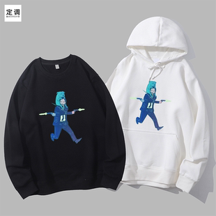 john diy wick狗狗疾速追杀基努里维斯电影男女宽松衣圆领卫衣帽衫