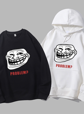 TROLLFACE MEME鬼脸表情包搞怪潮圆领卫衣帽衫