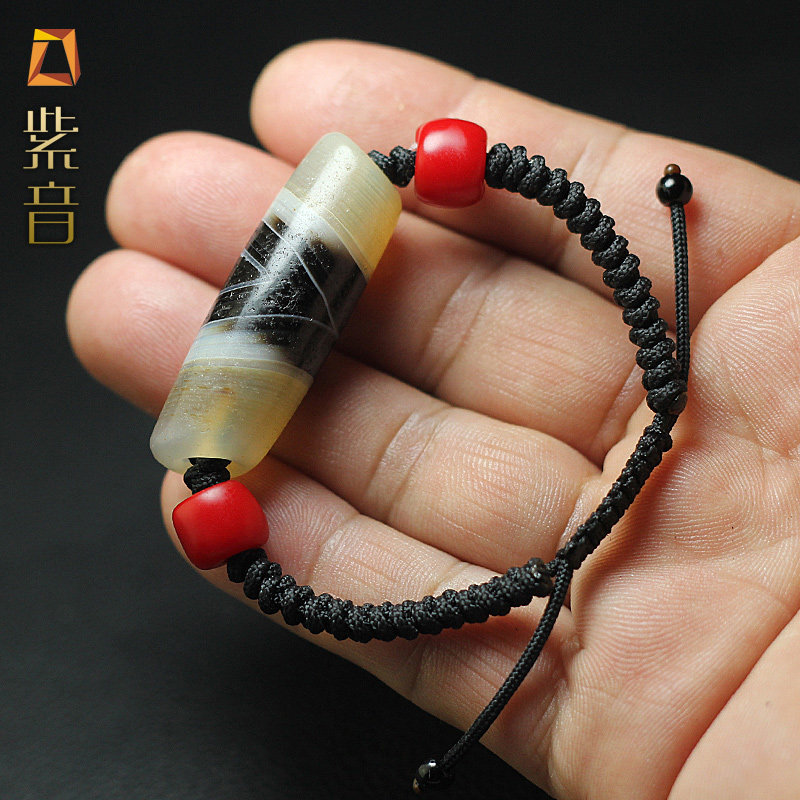 西藏老缠丝天珠回流老天珠药师天珠手串手链朱砂天珠吊坠项链吊坠