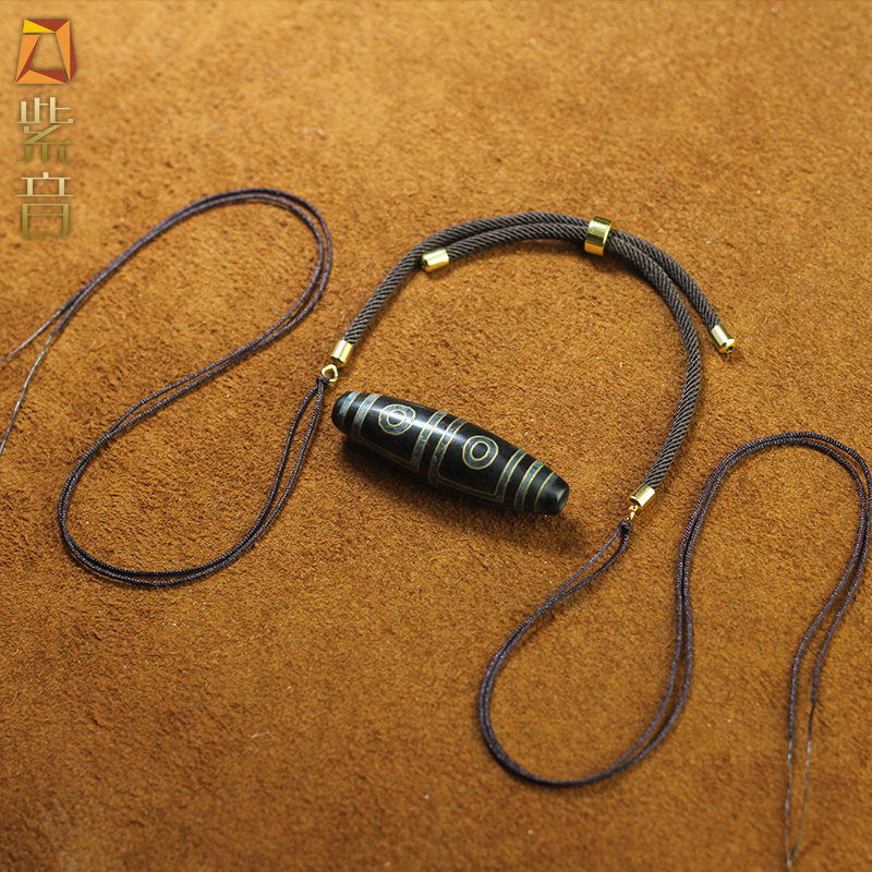 天珠手链绳子半成品可穿珠黄金蜜蜡绿松石手串男女款手工编织简约