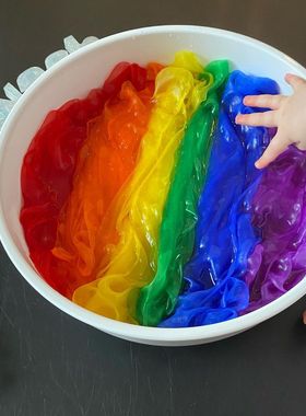 瑞吉欧蒙特梭利纱巾六色布料光影感官创造性启蒙play silks