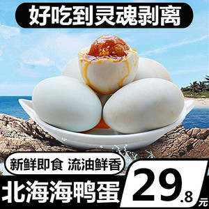 广西北海烤海鸭蛋20枚特产正宗北部湾农家咸蛋新鲜流油咸鸭蛋年货