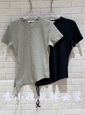欧洲站2026春季新PH23时尚百搭圆领短袖修身显瘦T恤女上衣潮5297