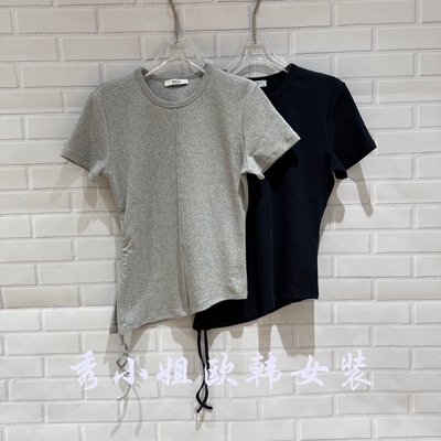 欧洲站2026春季新PH23时尚百搭圆领短袖修身显瘦T恤女上衣潮5297