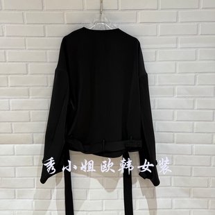 欧洲站2026春季 时尚 百搭圆领短款 外套女宽松显瘦潮6828 新款