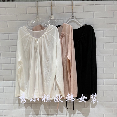 欧洲站2026春季新款PH23时尚百搭圆领长袖蕾丝衫女上衣潮68326