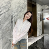 新款 新中式 提花盘扣衬衫 气质长袖 夏季 修身 上衣 恩佳专享