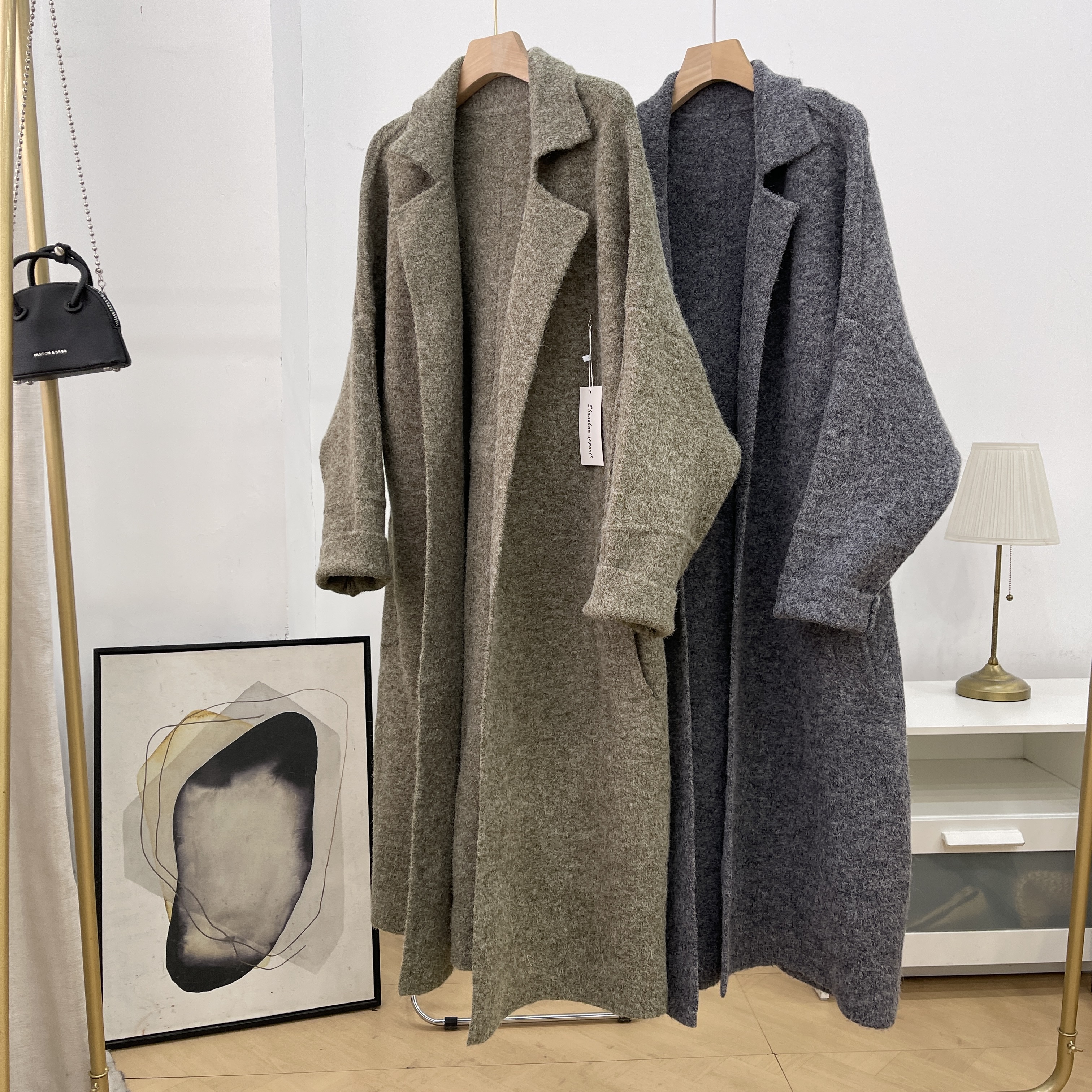 双面羊绒大衣女中长款秋冬款韩系宽松高级外套K#16