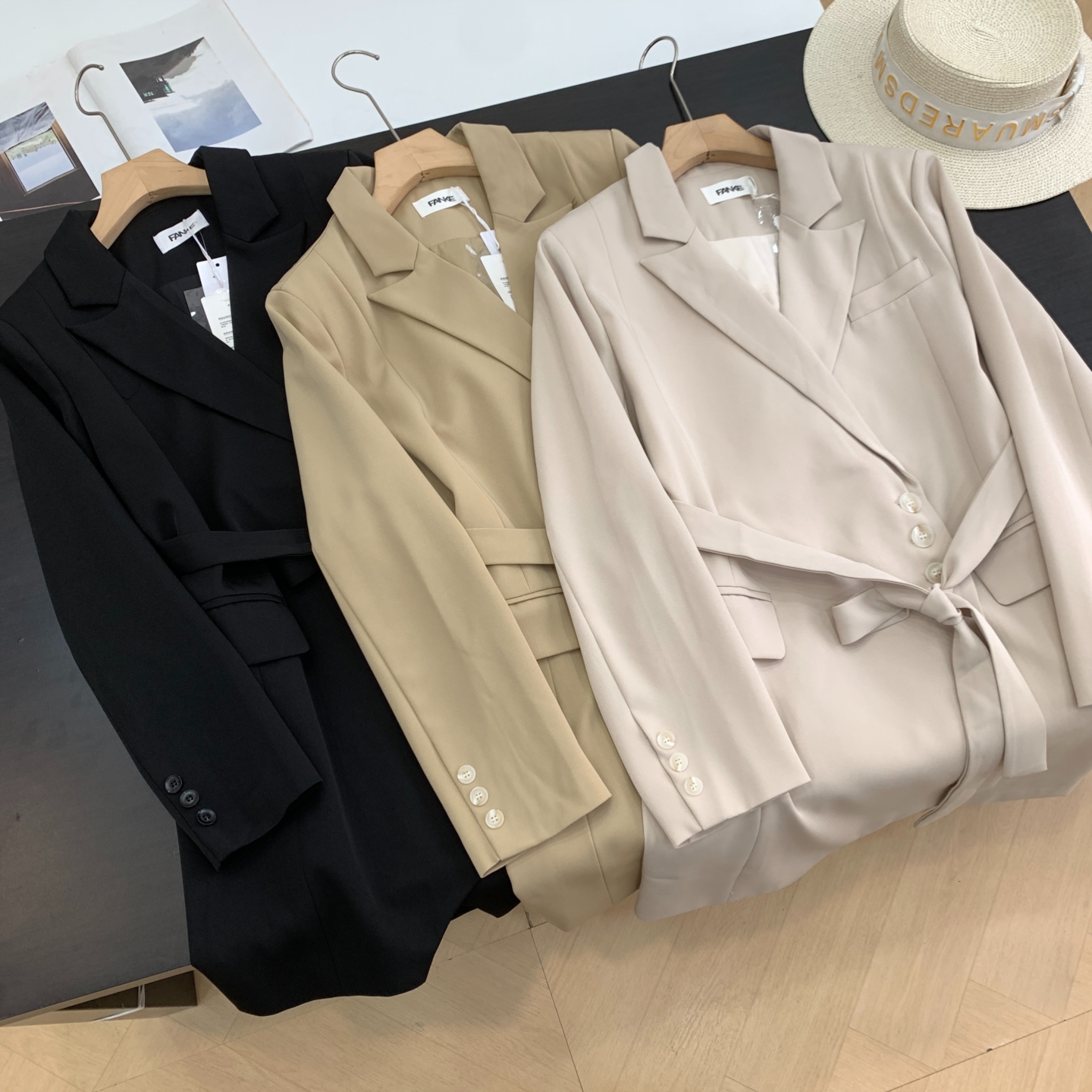 简约法式气质长袖上衣女秋季新款时尚百搭西装外套K#10