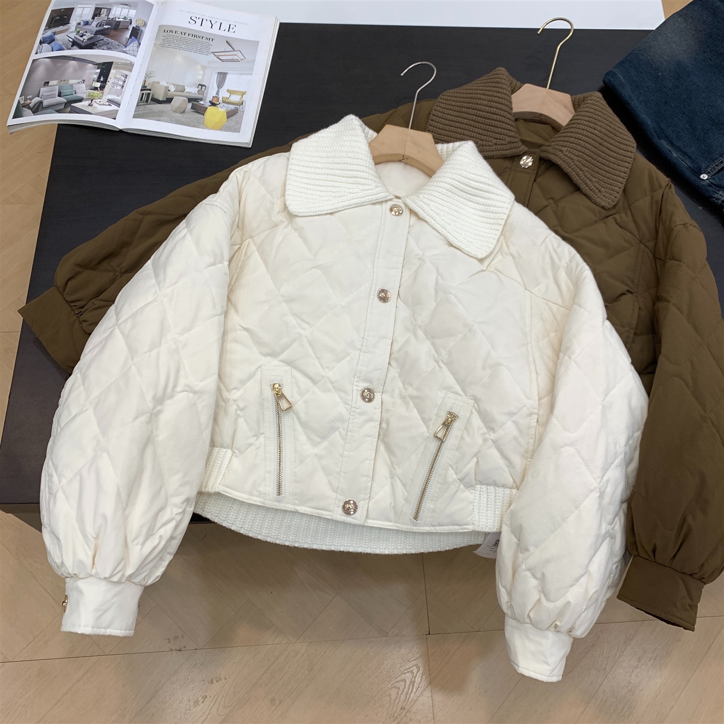 冬季新款韩式慵懒风时尚气质纯色简约百搭外套女K#10