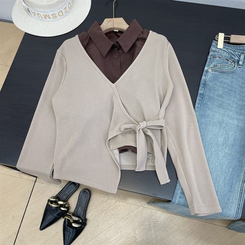 秋冬新款上衣两件套装卫衣女显瘦气质百搭套装K#16