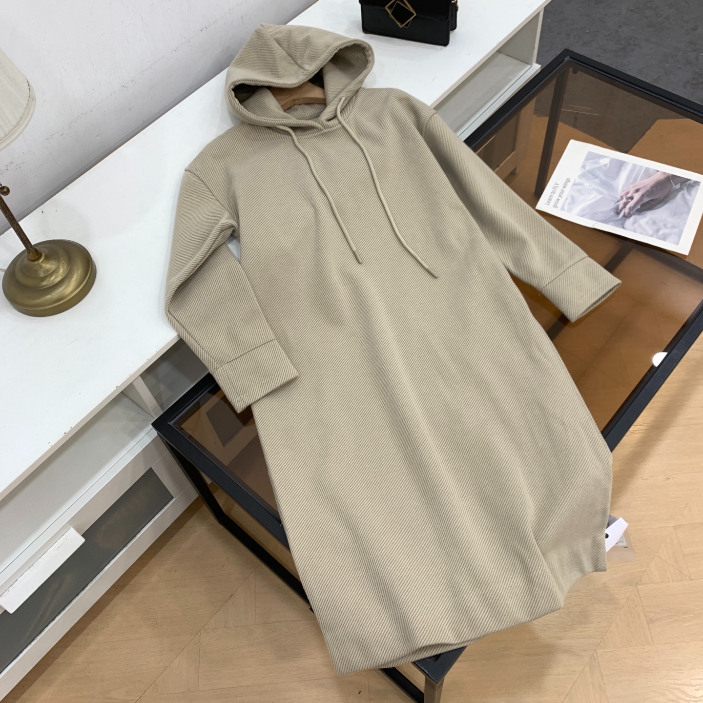 重磅加厚秋冬新款时尚宽松显瘦简约休闲百搭连衣裙K#10