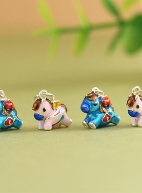 珐琅彩景泰蓝小众设计立体生肖马