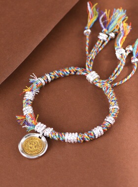 盘缠吉言手链小众设计女手工编绳