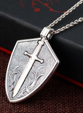 纯银复古朋克风欧美可拆分项链坠