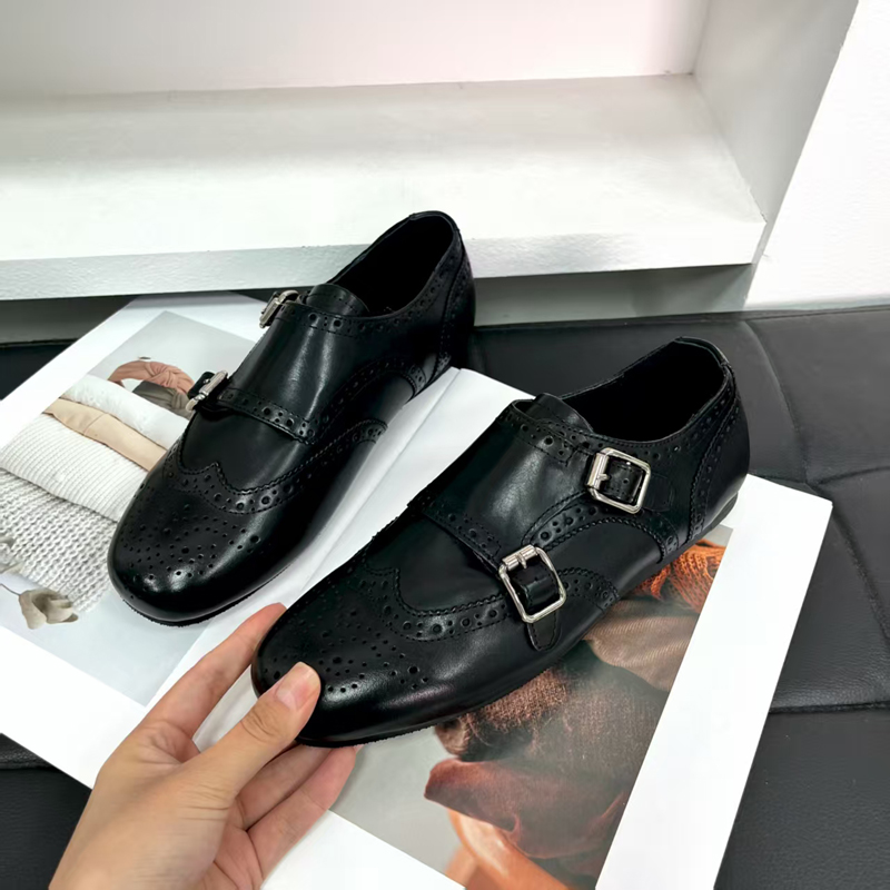 特价！雕花复古双扣乐福小皮鞋