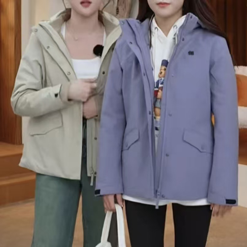du家！女士三合一防水羽绒服冲锋衣外套 3色