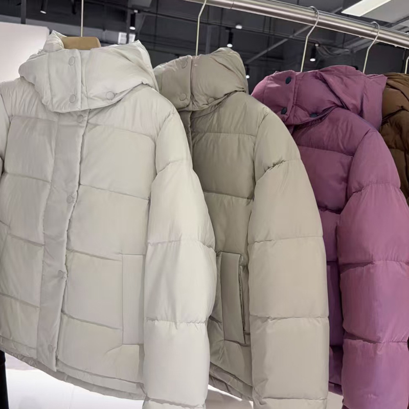 du家！保暖高领可卸帽下摆抽绳短款羽绒服 6色