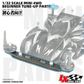 新品 配件全覆盖双弹簧龙头 国产四驱车自制学习底盘升降改装