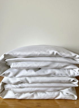 外贸酒店风100支贡缎纯棉白色180X200床笠柔软全棉丝滑裸睡床垫套