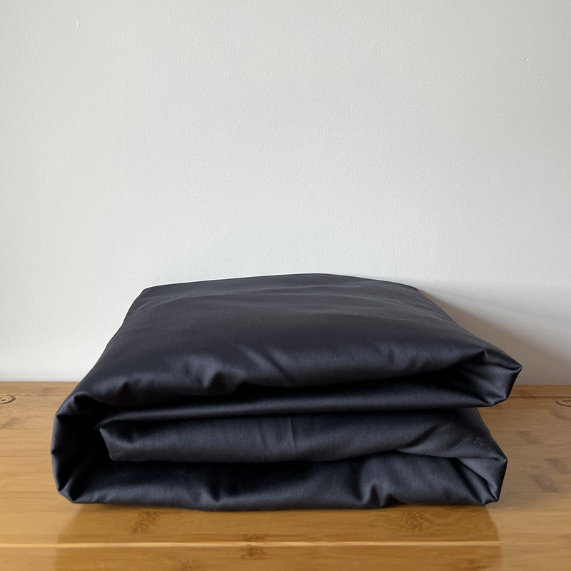外贸出口纯黑色100支贡缎纯棉150X200加高床笠柔软全棉床垫套清仓
