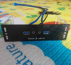 DIY电脑机箱前置面板光驱位架USB3.0/+HD音频组升级改装USB3.0线